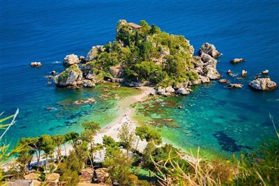 Italien Sizilien Strand bei Giardini-Naxos